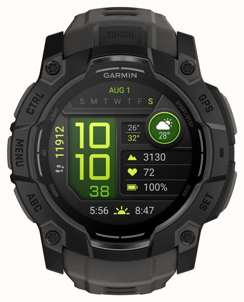 Garmin Instinct 3 50mm AMOLED Black Bezel with Charcoal Band