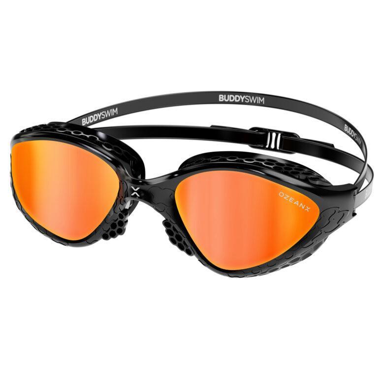 Buddyswim OzeanX Swim Goggles – Black / Orange Mirror