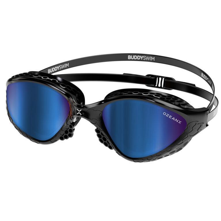 Buddyswim OzeanX Swim Goggles – Black / Blue Mirror