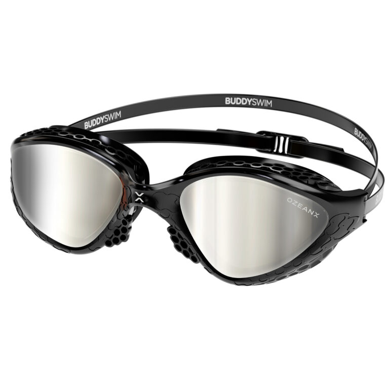 Buddyswim OzeanX Swim Goggles – Black / Silver Mirror