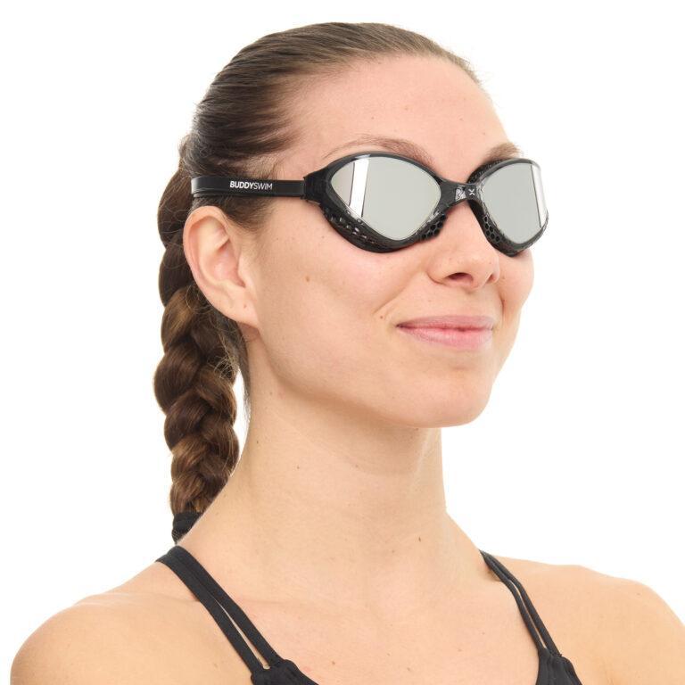 Buddyswim OzeanX Swim Goggles – Black / Silver Mirror