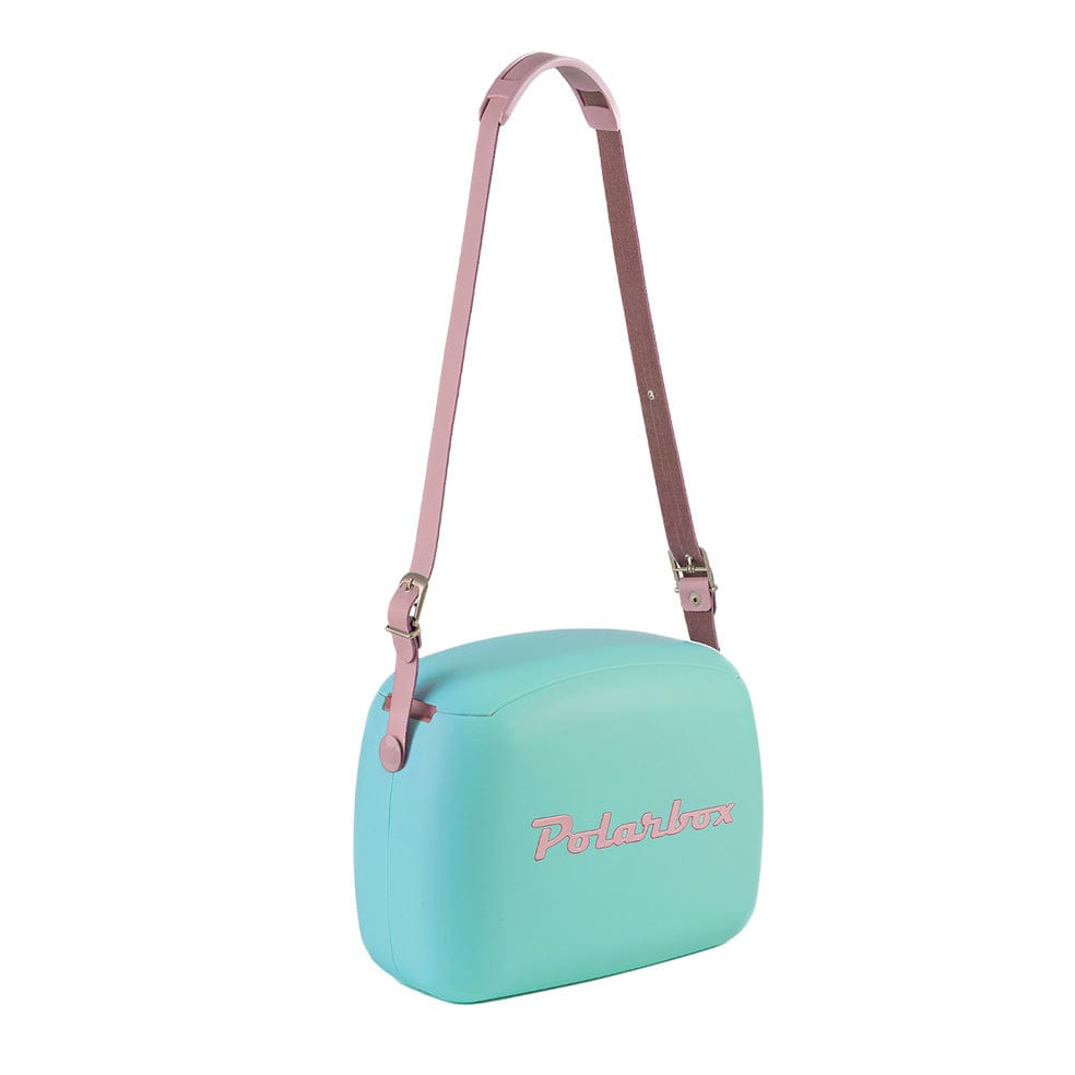 Polarbox Retro Cooler Box 6L Cyan Rosa | Includes 2 Lunch Boxes