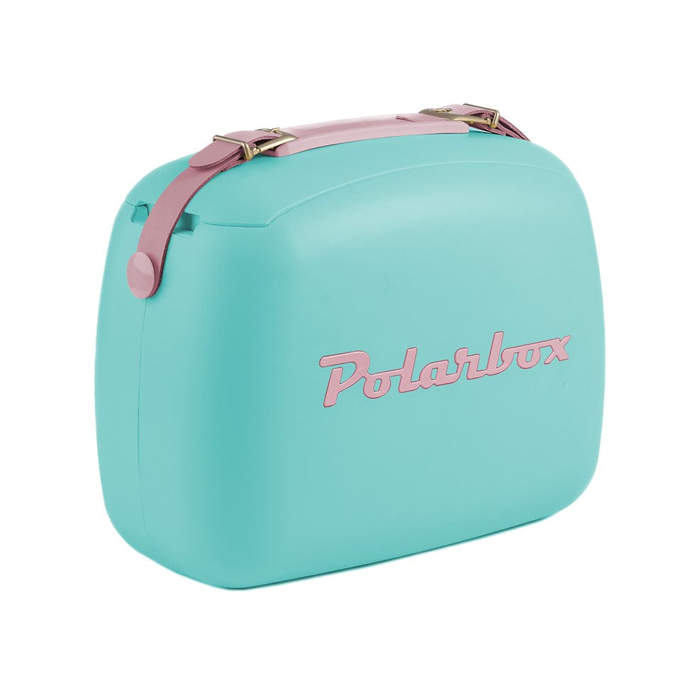 Polarbox Retro Cooler Box 6L Cyan Rosa | Includes 2 Lunch Boxes