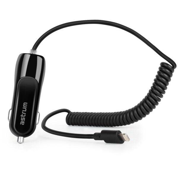 Astrum CC390 8 pin Lightning MFI Car Charger – Black