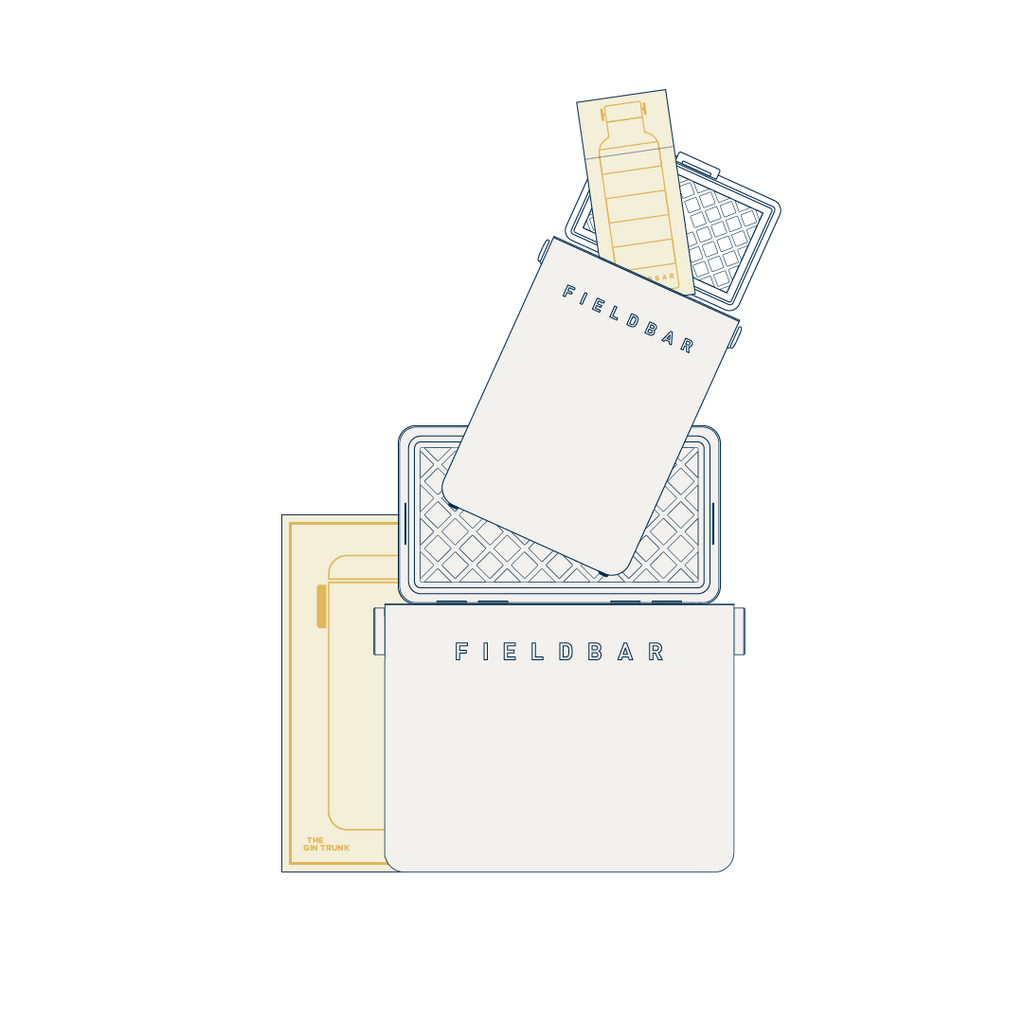 Cooler Box Set & Bottle / Safari White