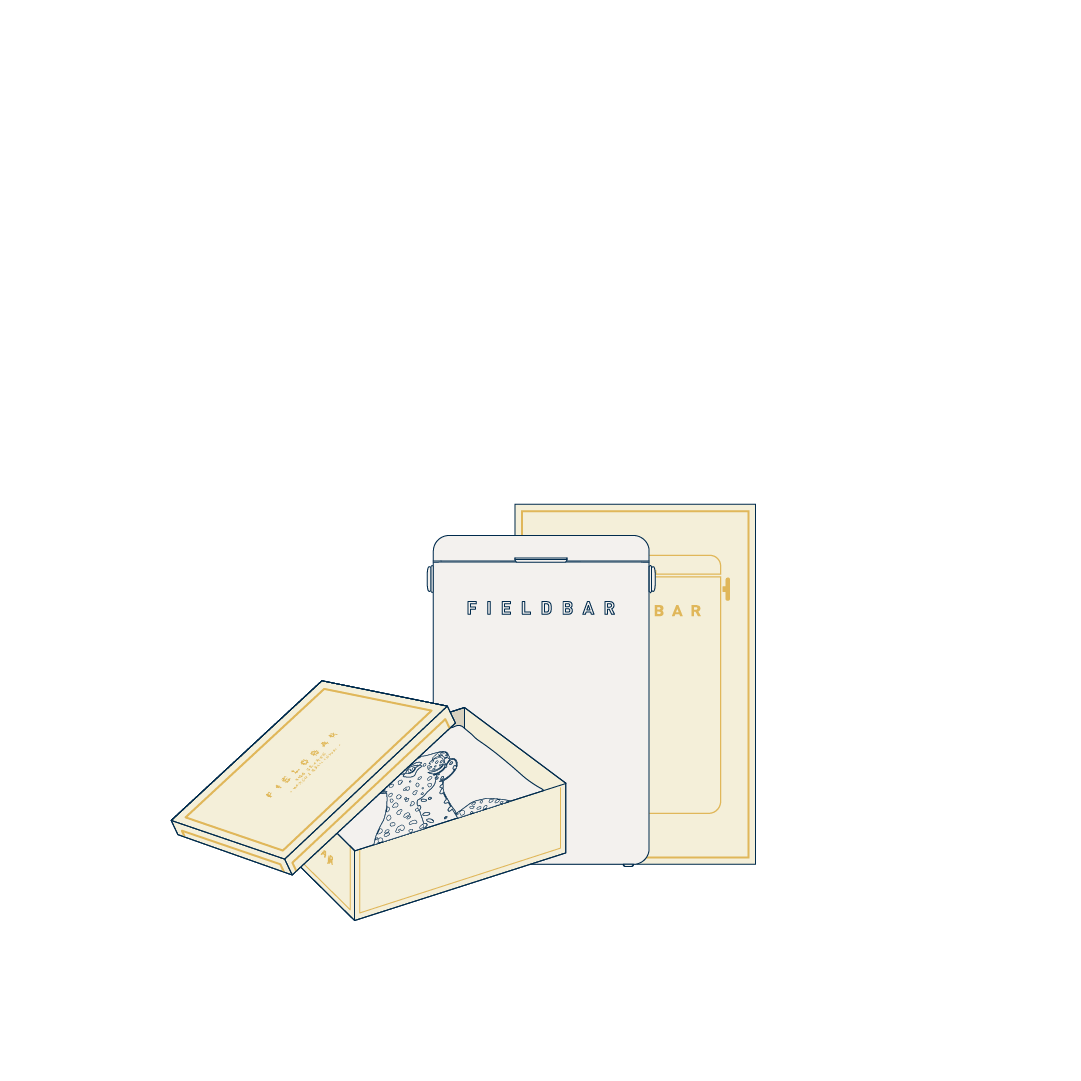 Drinks Box & Towel Bundle / Oyster Grey