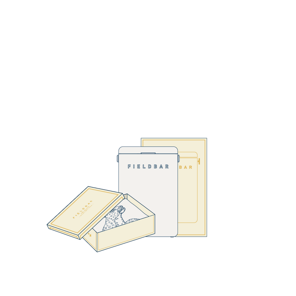 Drinks Box & Towel Bundle / Parisian Green