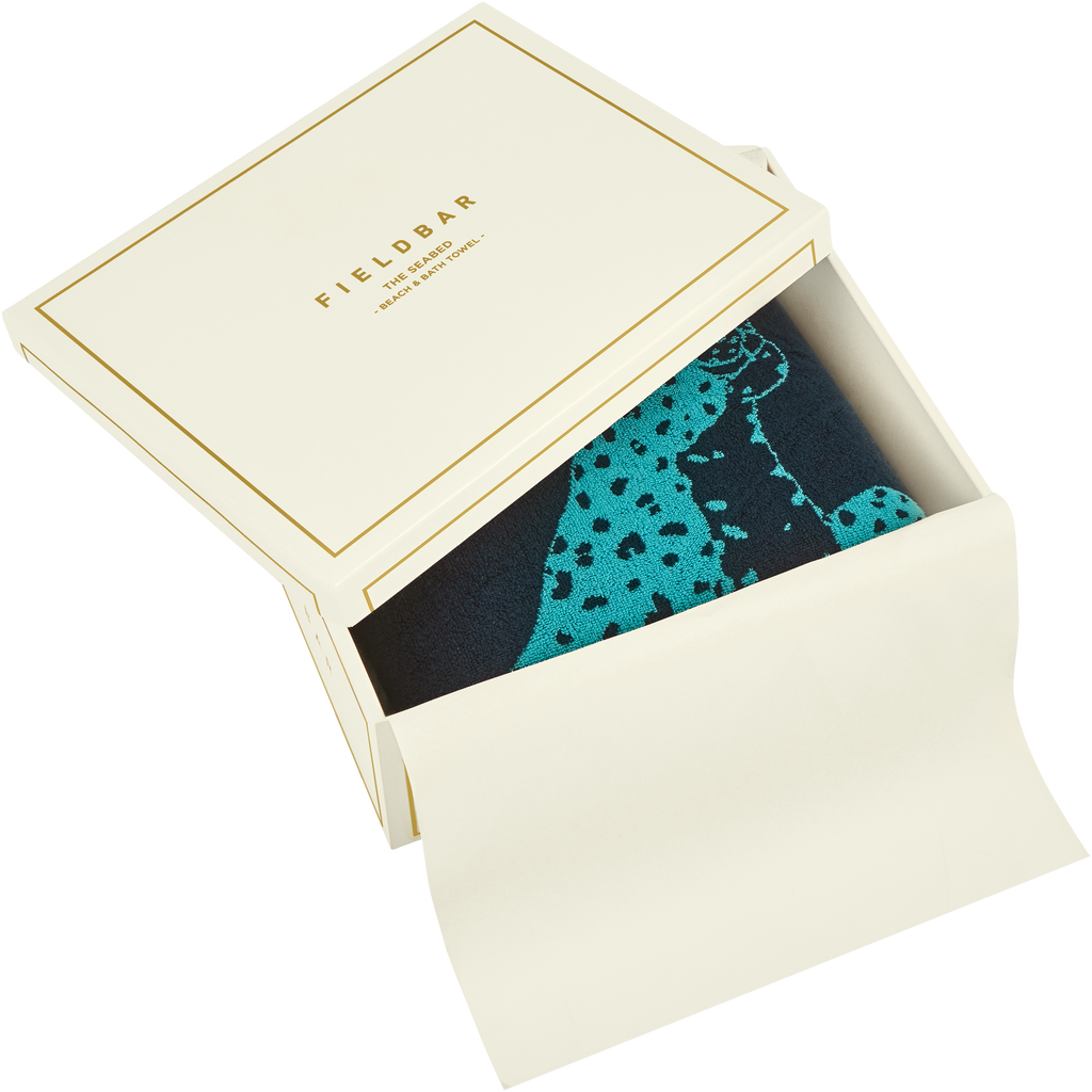 The Seabed Beach & Bath Towel / Sea Boat Blue