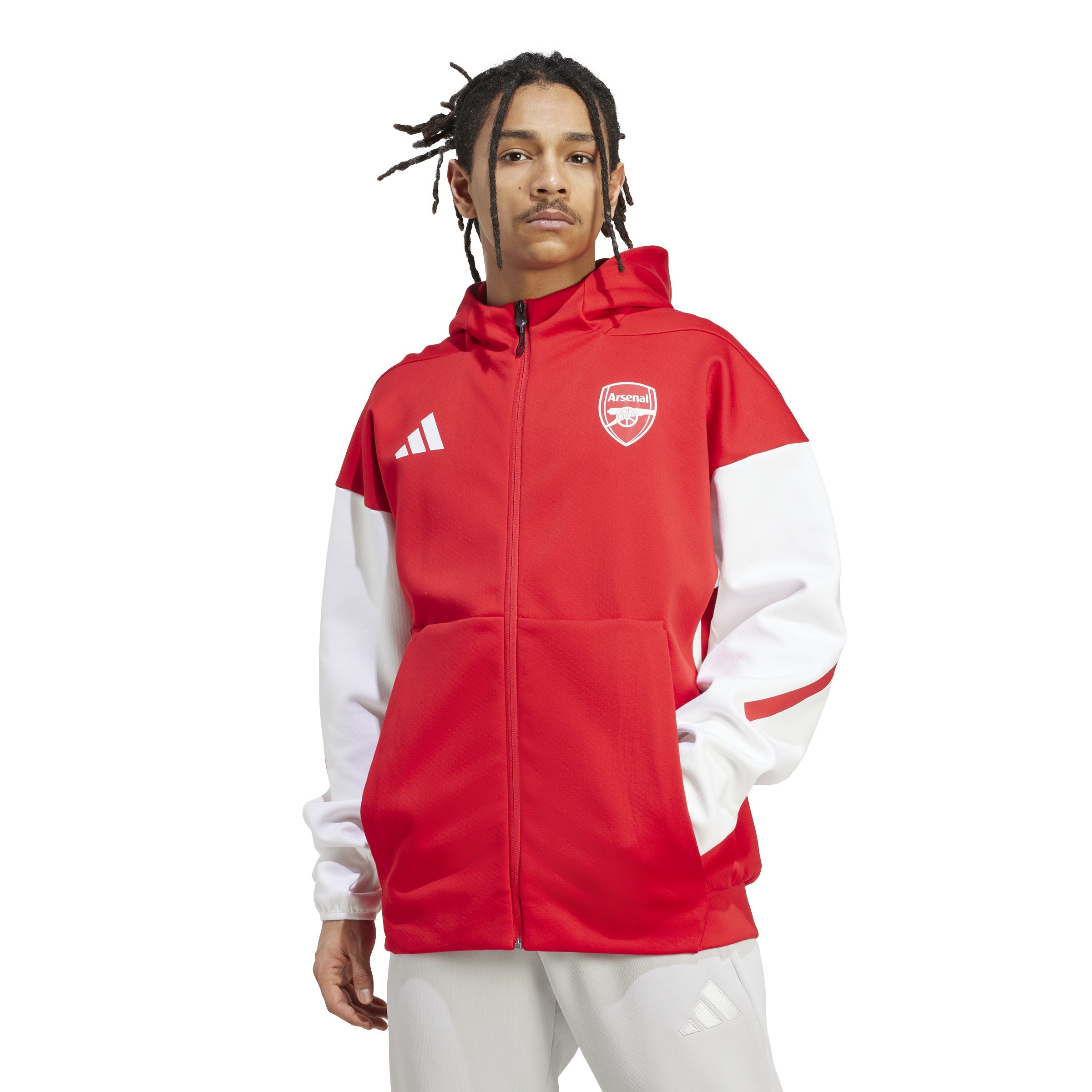 Adidas Arsenal Z.N.E. Anthem Jacket Better Scarlet / White