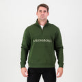 Springboks Word Quarter Zip Sweat-Military Olive
