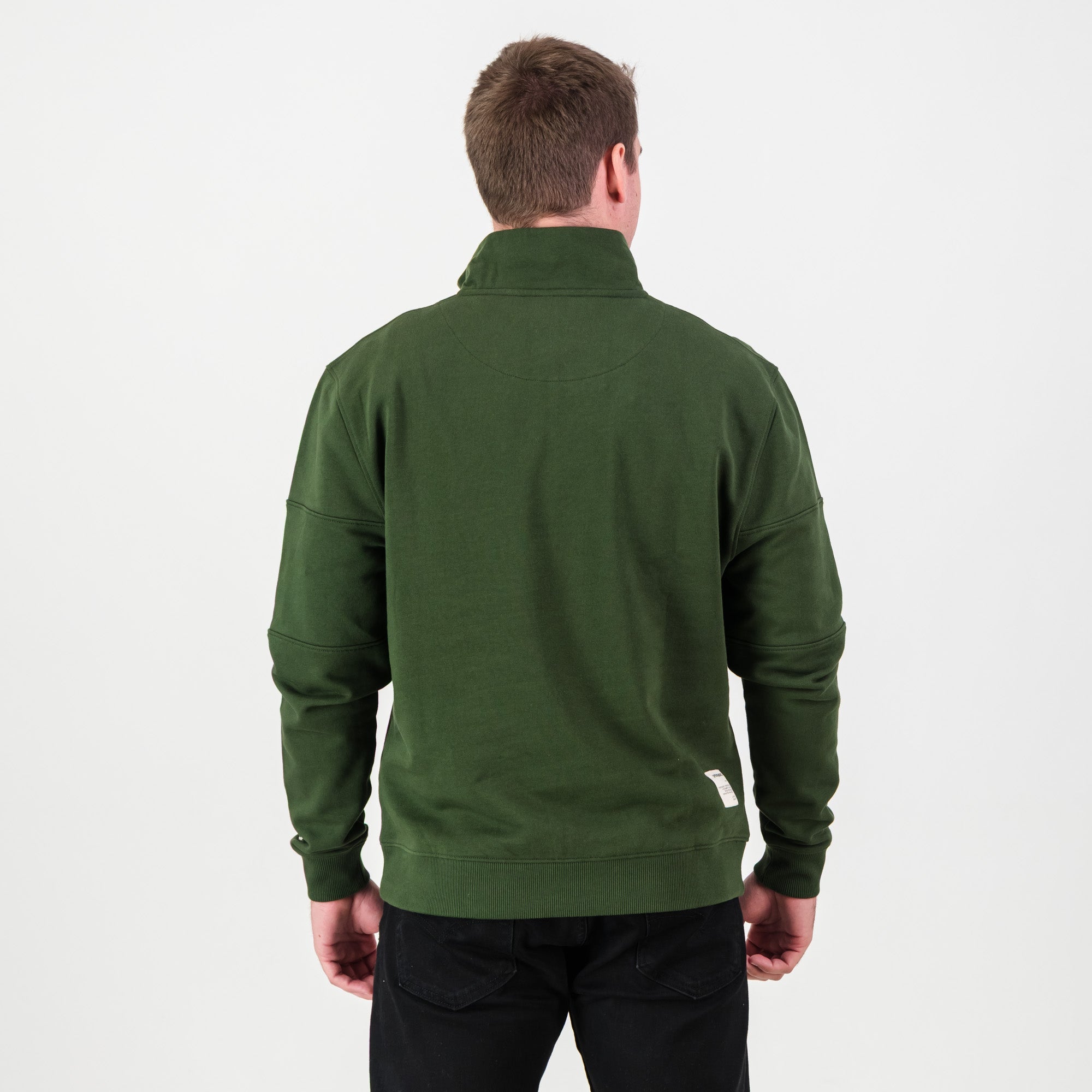 Springboks Word Quarter Zip Sweat-Military Olive