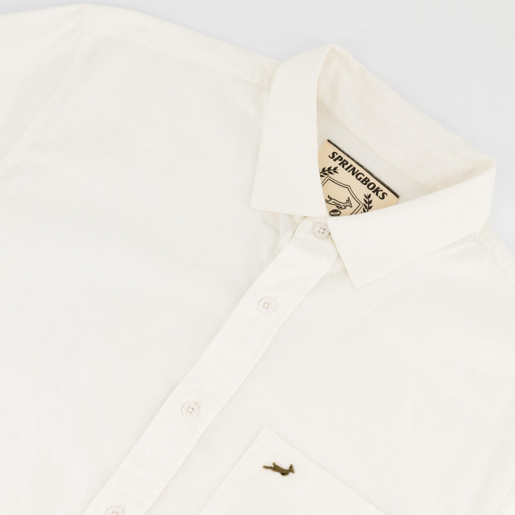 Springboks Tailored LS Oxford Shirt-White