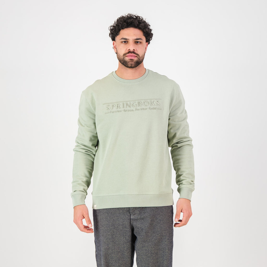 Springboks Word FGFG Crew Sweat-Desert Sage