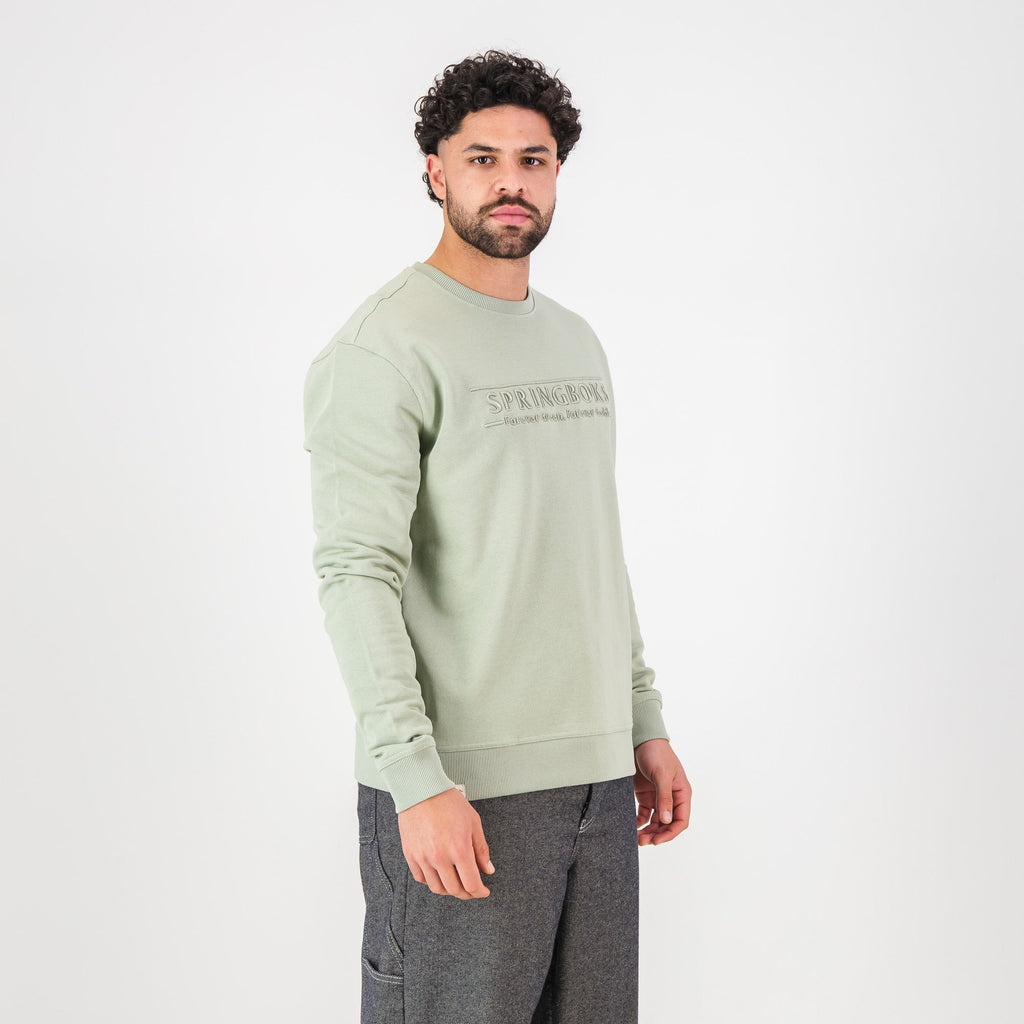 Springboks Word FGFG Crew Sweat-Desert Sage