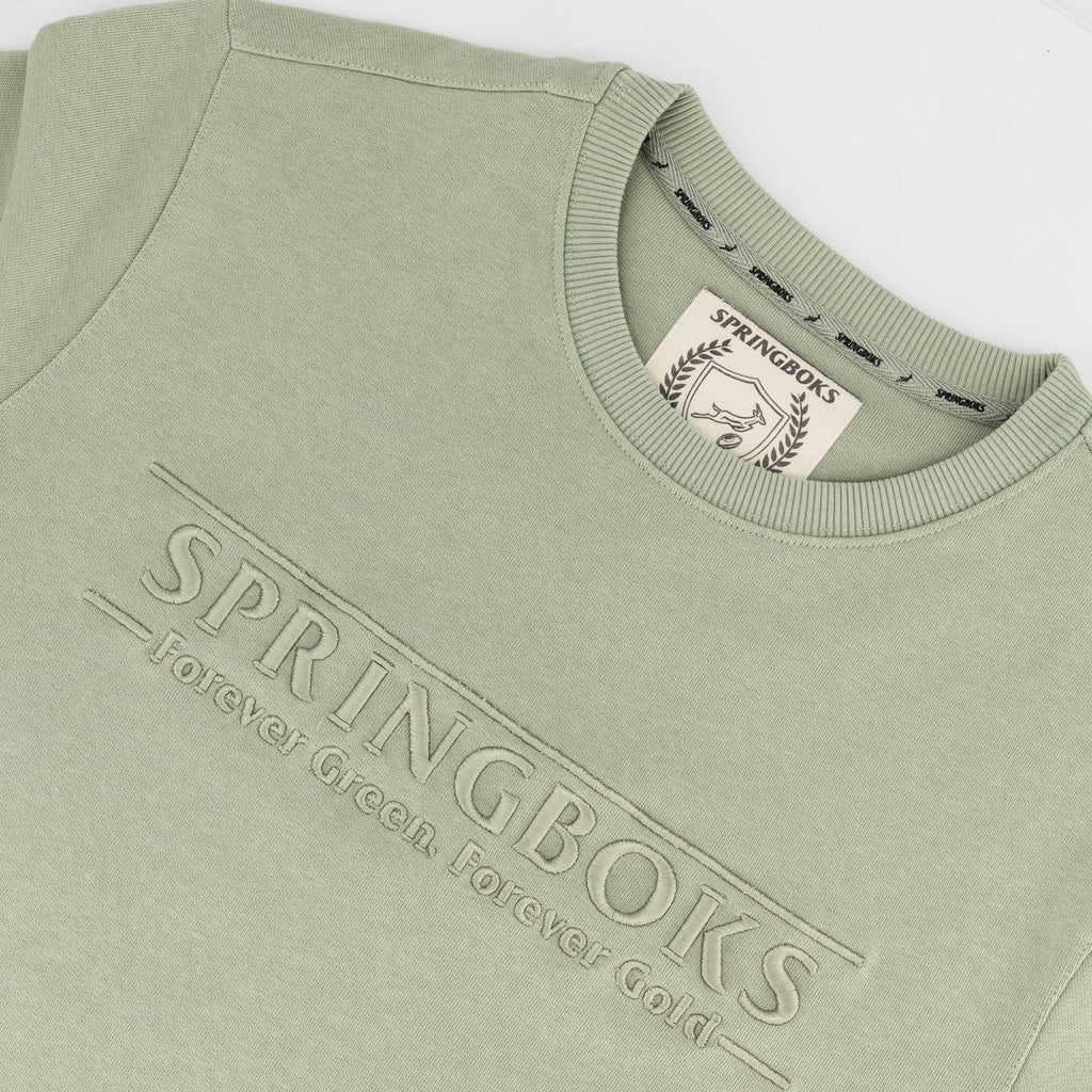 Springboks Word FGFG Crew Sweat-Desert Sage