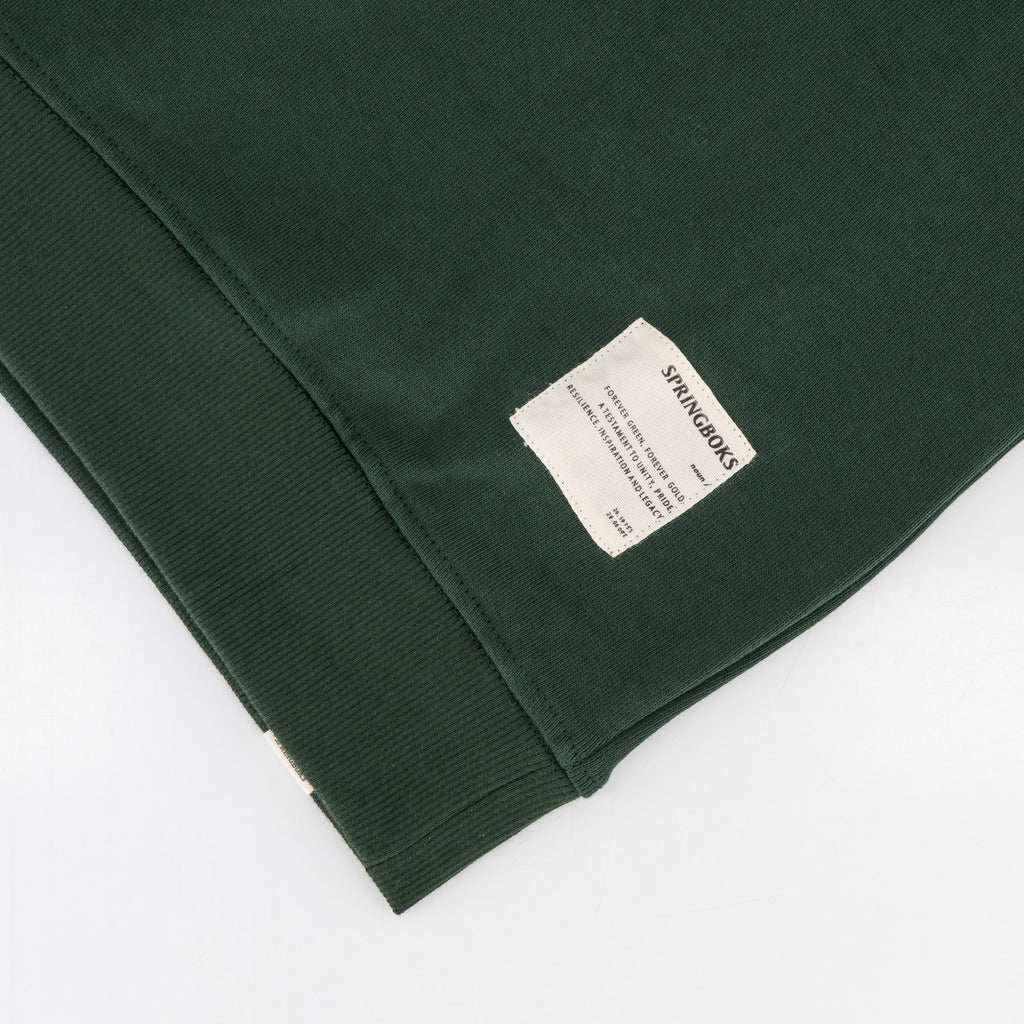 Springboks Twill Hoop Quarter Zip Sweat - OS Green