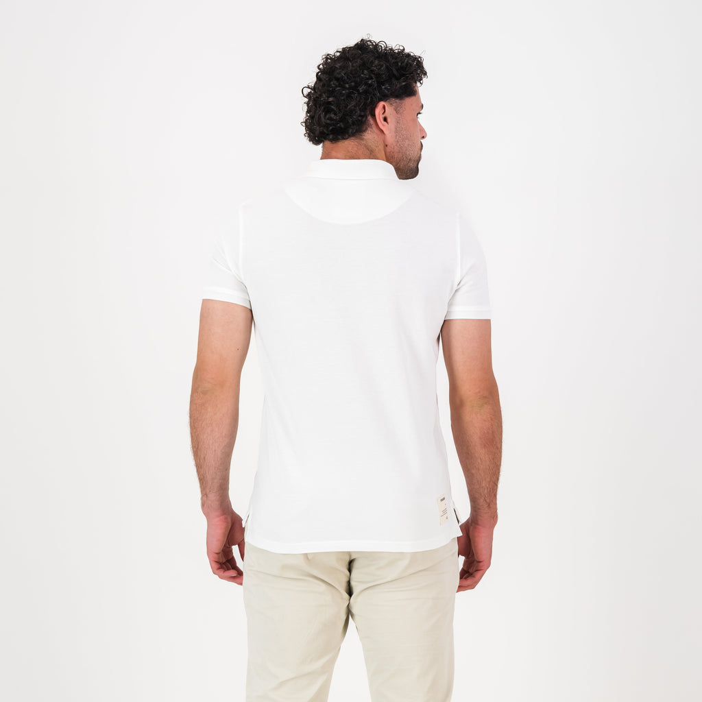 Springboks Vintage SB EMB 2 B SS Polo - White