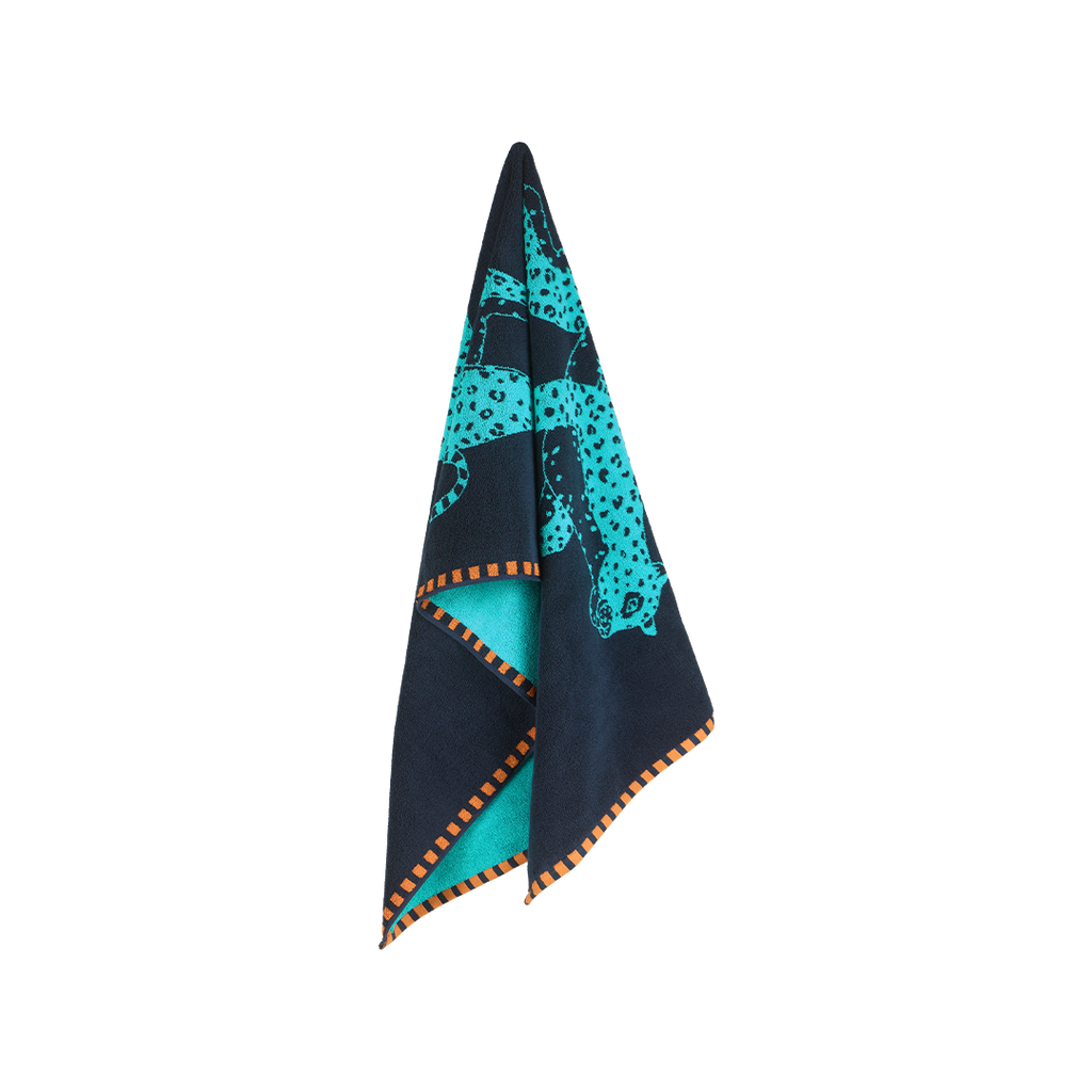 The Seabed Beach & Bath Towel / Sea Boat Blue