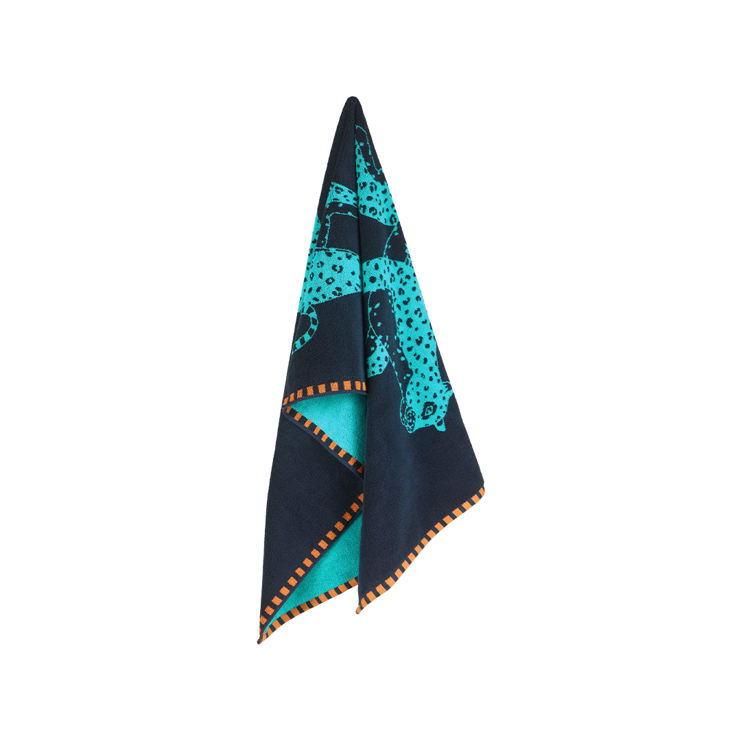 The Seabed Beach & Bath Towel / Sea Boat Blue