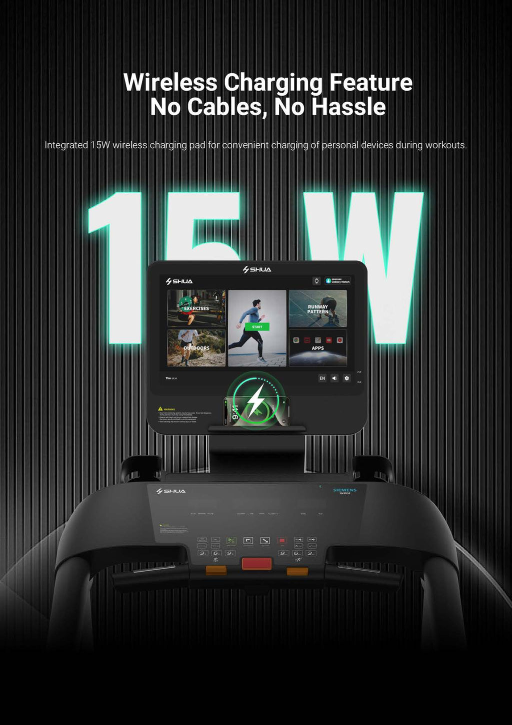 Shua S2+ Pro Commercial Treadmill - 31.5” Touch Screen (7 Year Warranty)