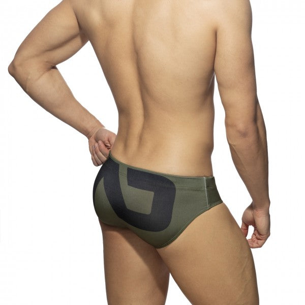 Addicted Extra Large Logo Brief - Khaki