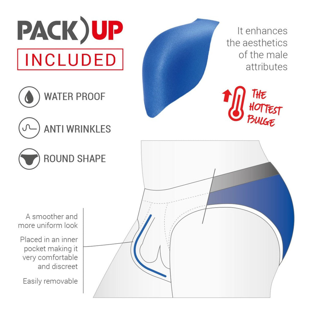 Addicted Extra Large Logo Swim Brief | White