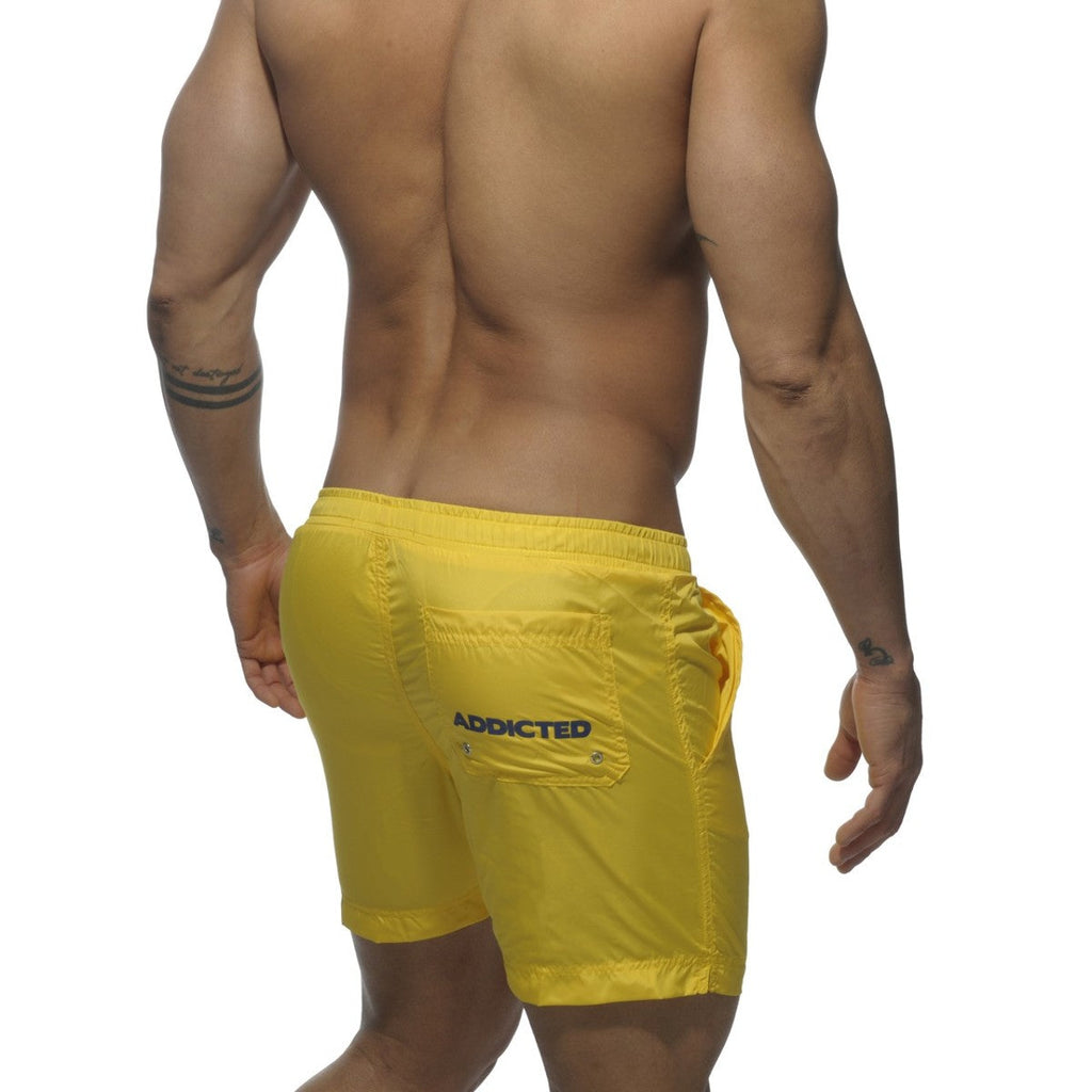 BASIC ADDICTED SWIM LONG SHORTS - YELLOW
