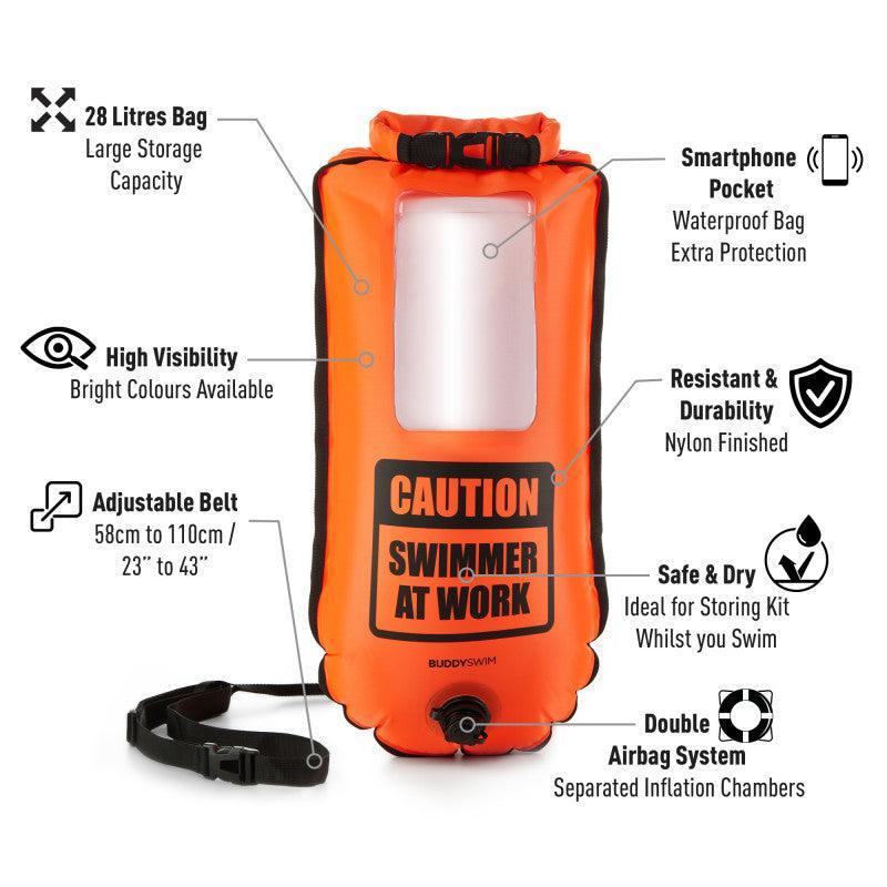 Buddyswim Dry Bag Buoy Smartphone 28lt Orange