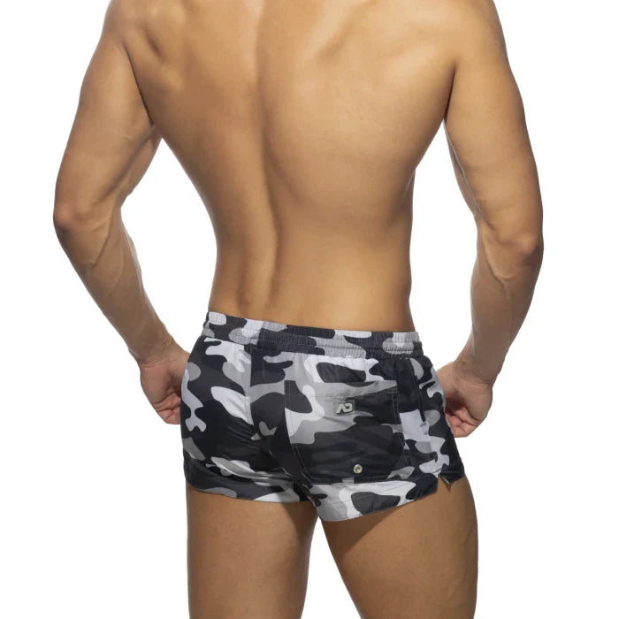 ADDICTED CAMO SWIM SHORTS - GREY CAMOUFLAGE