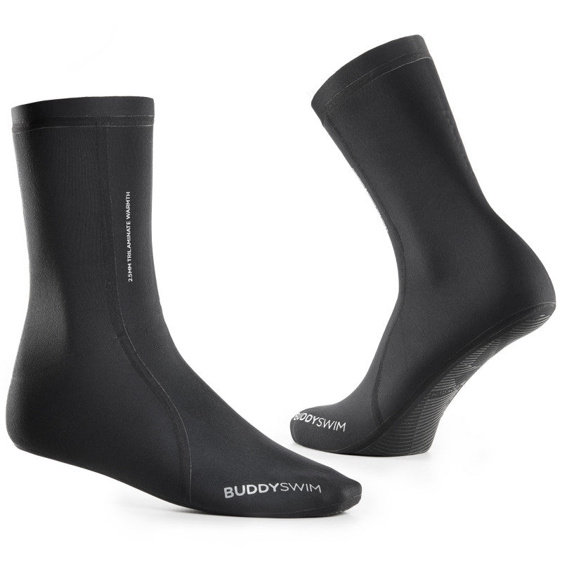 Neoprene Swim Socks Buddyswim Trilaminate Warmth 2.5mm