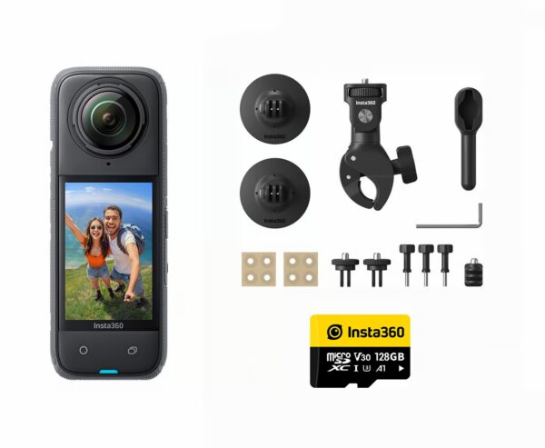 Insta360 X5 360 Action Camera Motorcycle Bundle