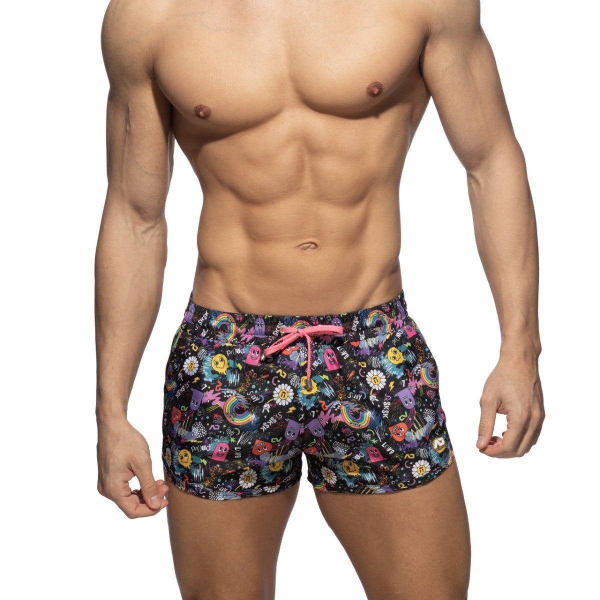 Addicted "Play" Rainbow Swim Shorts